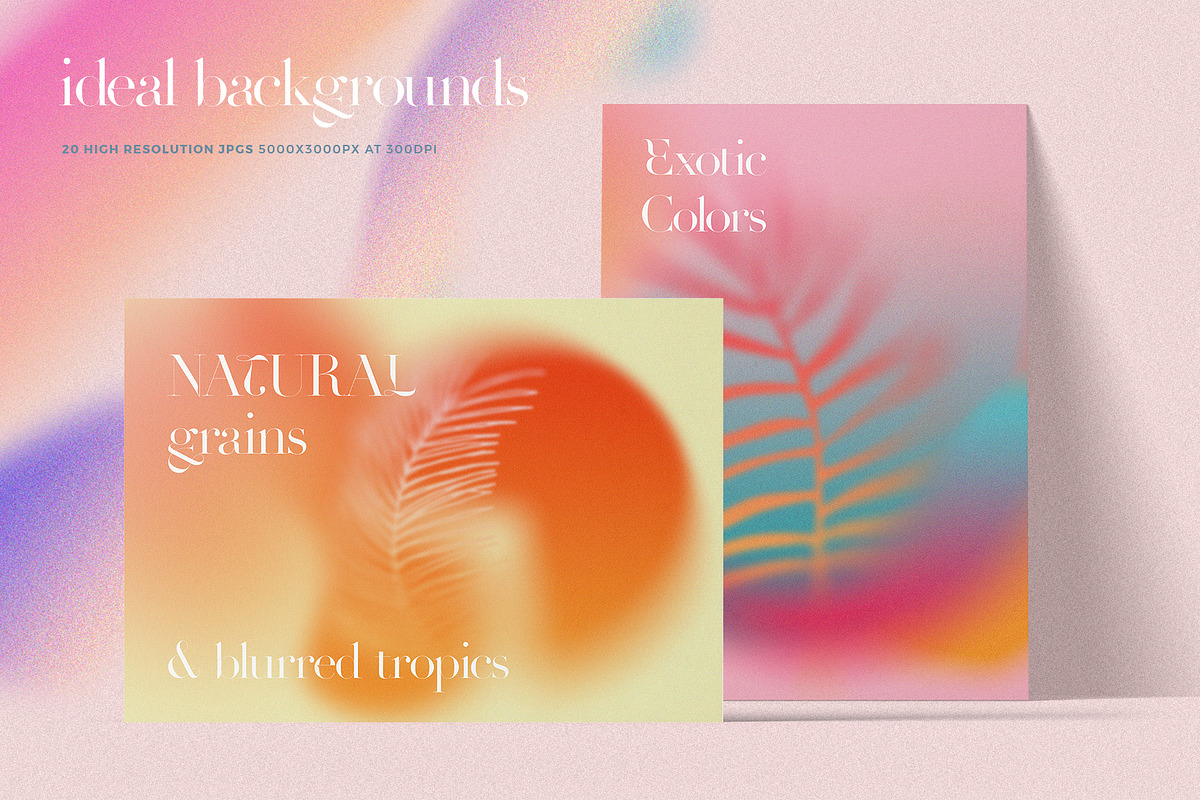 Tropical Grainy Gradient Backgrounds, a Texture Graphic by Youandigraphics (Photo 2 of 12)