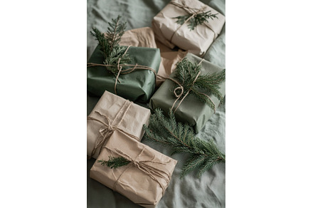 Eco friendly gift wrapping using, a Holiday Photo by Lermont51