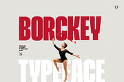 Borckey Display Typeface, a Sans Serif Font by Foxtype (Thumbnail 1 of 10)