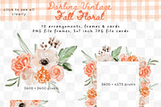 Boho Fall Floral Watercolor Clipart, a Background Graphic by Essem Creatives (Thumbnail 2 of 9)