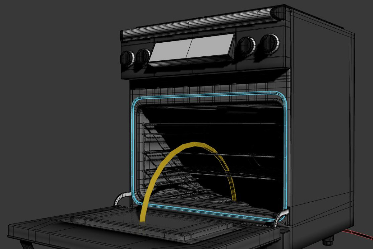 30 inch gas range cooker, a Furniture 3D Model by kjpargeterimages (Photo 3 of 15)