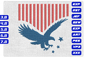 USA Patriotic Eagle Flag Embroidery, an Illustration by Purpose Ekbal (Thumbnail 1 of 3)