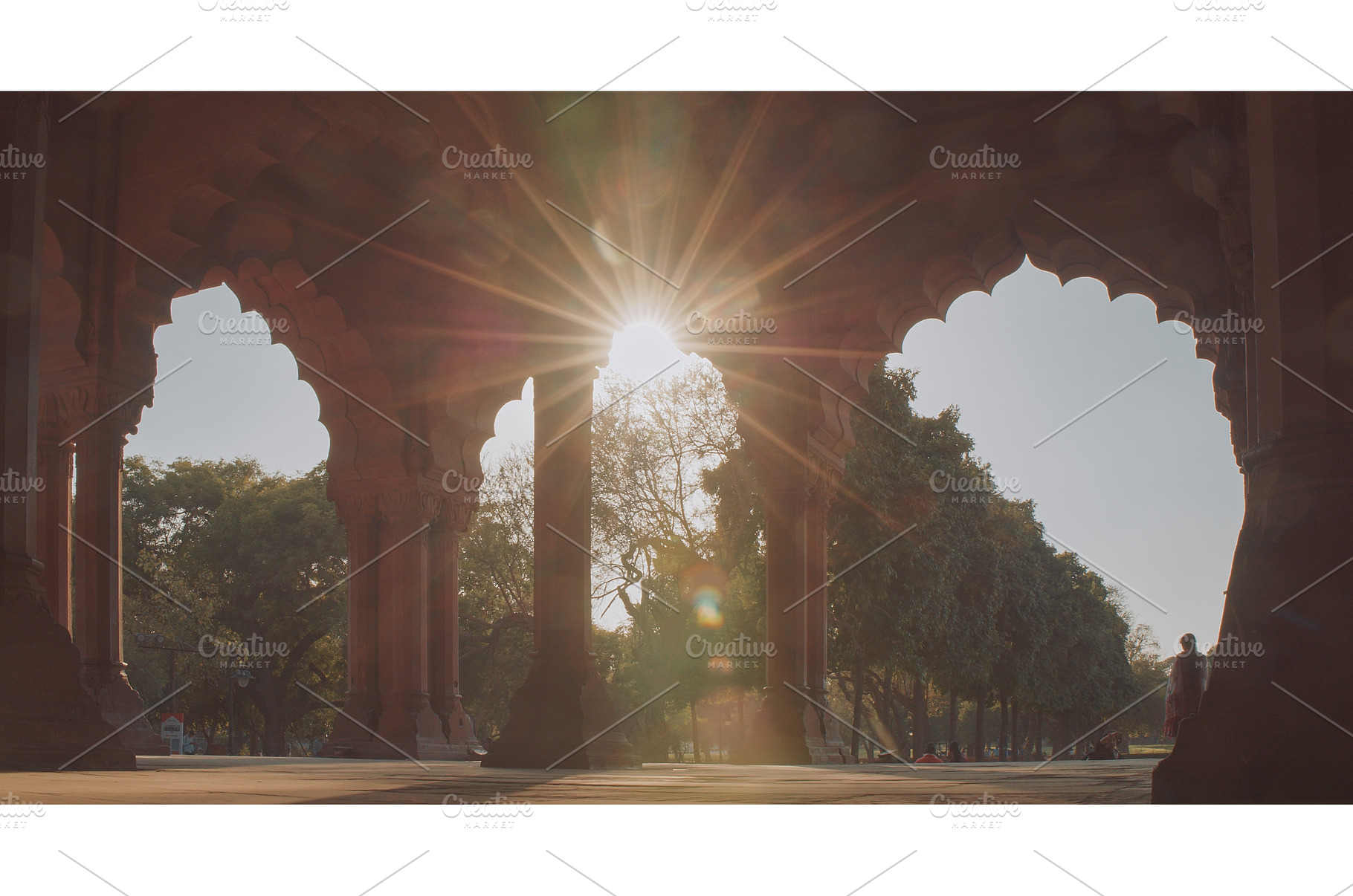 Red sandstone arches of Red Fort, an Architecture Photo by Our Amazing World