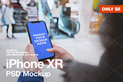 iPhone XR PSD Mockup, an iPhone Mockup by StartMockups.com (Thumbnail 1 of 2)