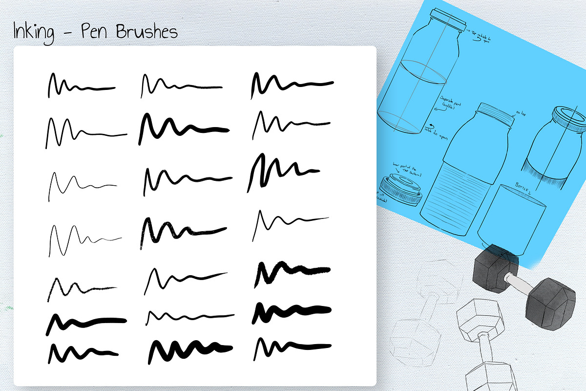 IndustrialPro Product Design Brushes, a Brush Add-On by Character (Photo 3 of 5)