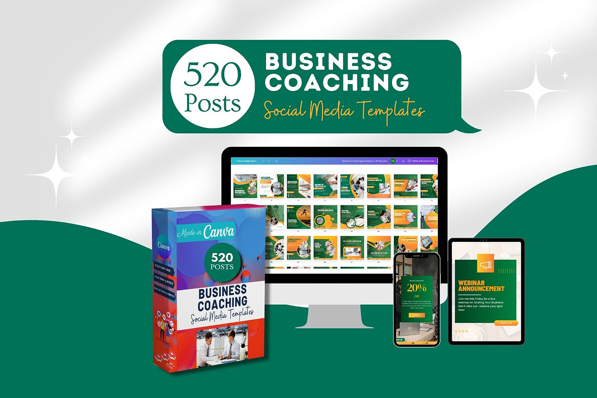 520 Business Coaching Canva Template, a Social Media Template by Viral Content Design (Photo 16 of 17)