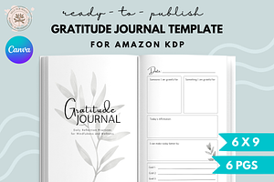 Gratitude Journal Template for Canva