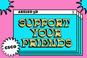 Abeleo 3D, a Sans Serif Font by Craft Supply Co. (Thumbnail 5 of 8)