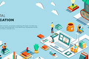 Digital education concept, an Education Illustration by Yayasya (Thumbnail 3 of 3)