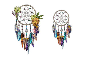 Dream Catcher And Vintage Elements