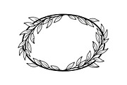 Botanical Oval Wreath Frame Bundle, an Illustration by Designer_Momina (Thumbnail 3 of 51)