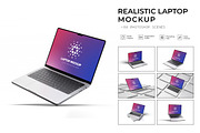 Realistic Laptop Mockup, a Mac Mockup by Graphic Deal (Thumbnail 1 of 7)