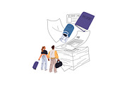 Residence permit, migration concept, a Person Illustration by PaperTrident (Thumbnail 5 of 9)