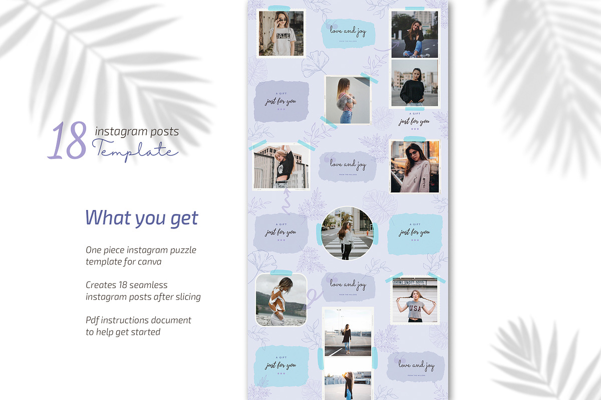 Canva Instagram Puzzle Template, a Social Media Template by UP Studio (Photo 3 of 7)