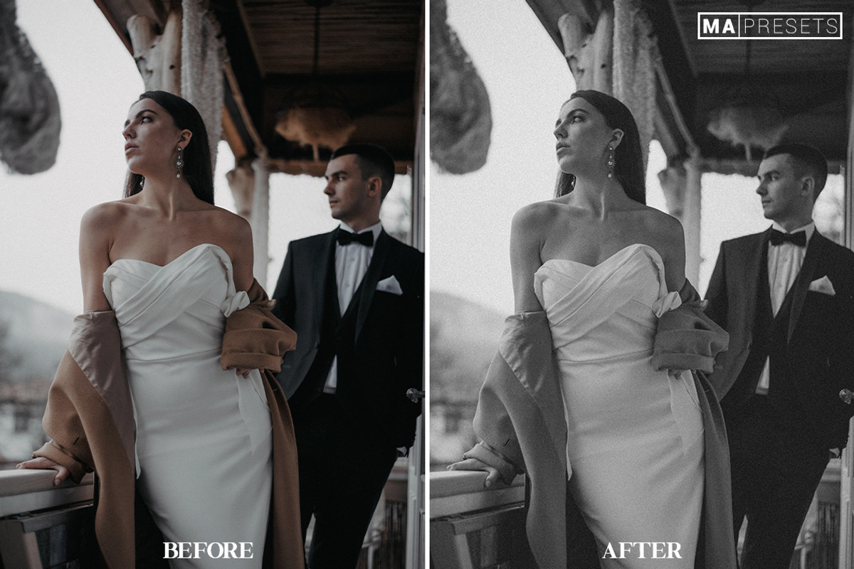 10 B&W Wedding Lightroom Presets, a Preset Add-On by MaPresets (Photo 4 of 18)