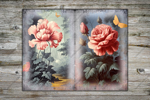 Peonies And Butterflies Digital Pack