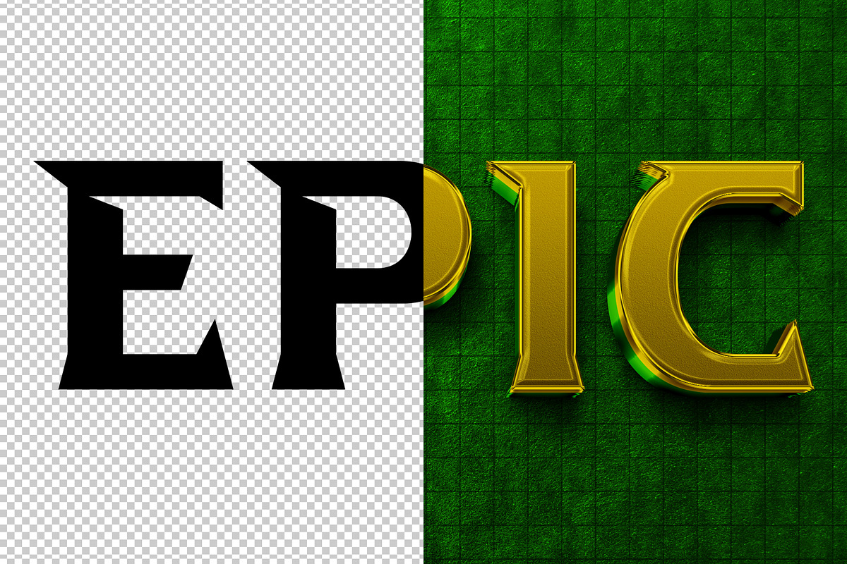 Epic 3D editable text effect, a Layer Style Add-On by Hello Muh (Photo 2 of 2)