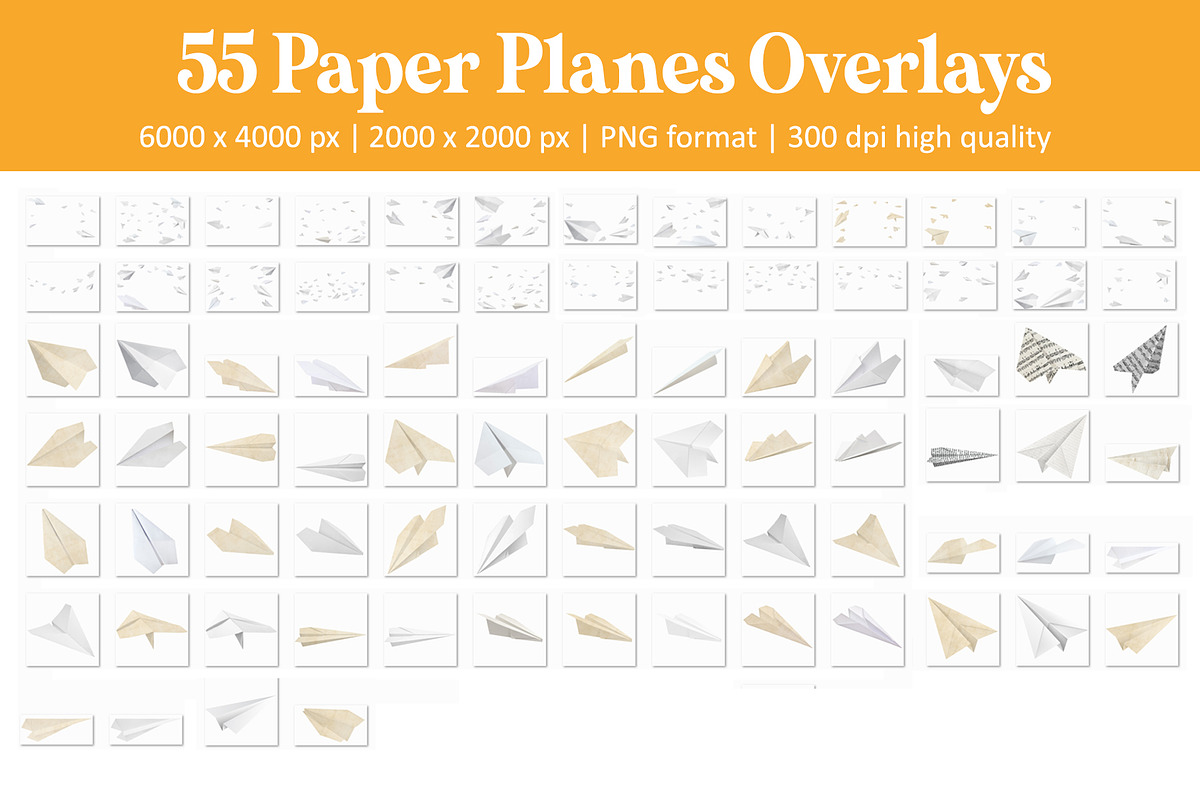 Paper Airplane Overlays, an Object Graphic by DreamyOverlay (Photo 5 of 5)