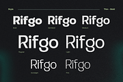 Modern Family Sans Serif - Rifgo, a Sans Serif Font by Nirmana Visual (Thumbnail 8 of 11)
