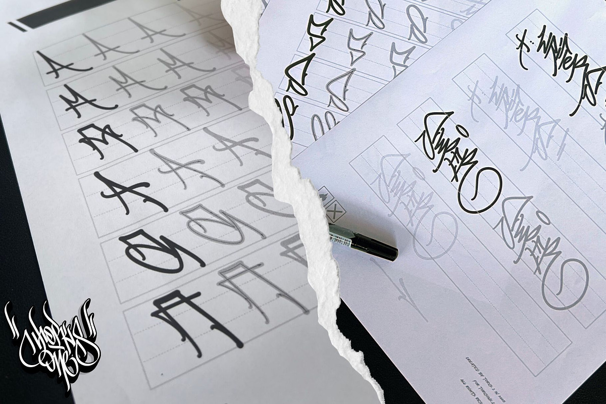 Graffiti Handstyle Workbook - PDF, an Education Illustration by Torus1 (Photo 7 of 7)