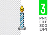 Twisted Candle Vector Trio Pack, an Object Graphic by Artonix (Thumbnail 3 of 3)