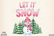 Christmas Let it Snow png, an Illustration by Designworld (Thumbnail 1 of 5)
