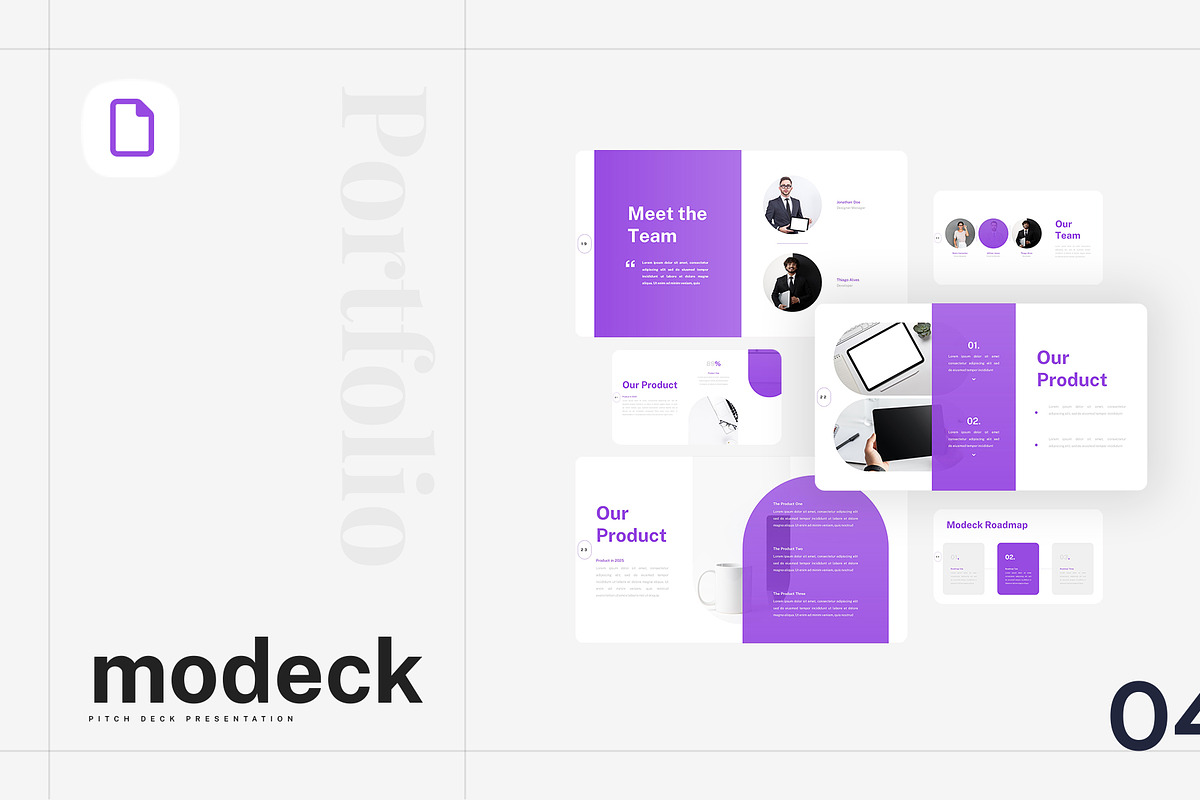 Modeck – Pitch Deck Google Slides, a Presentation Template by Ermedia Studio (Photo 5 of 8)