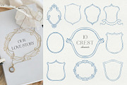Baroque Line Art | Frames & Crests, a Decorative Illustration by Berentine.art (Thumbnail 9 of 17)