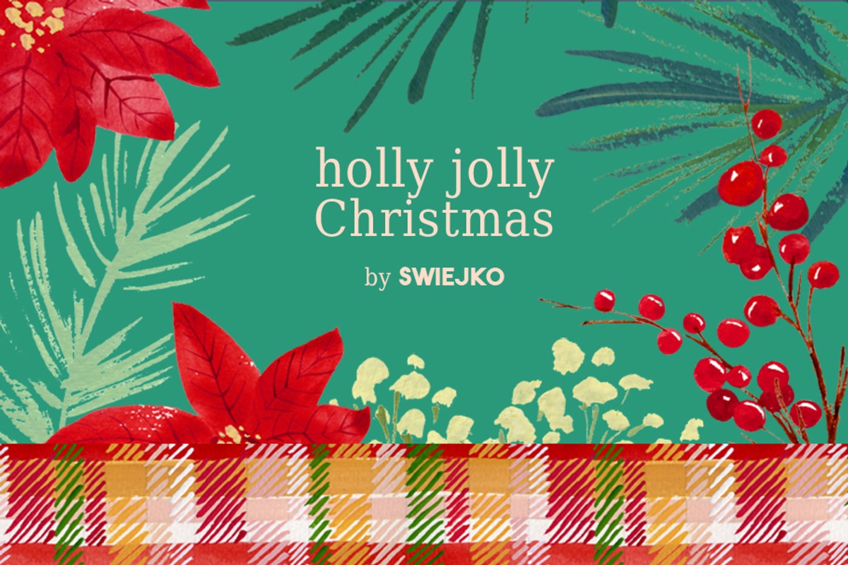 Gouache Christmas clipart set, a Decorative Illustration by swiejko (Photo 3 of 3)