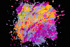 Abstract colorful splash brush, an Abstract Photo by BOOCYS