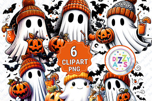 Halloween Cute Ghost Coffee Bougie