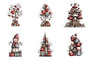 Whimsical Christmas Tree Clipart, a Transportation Illustration by SinaCreation (Thumbnail 4 of 9)