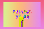 Acid Flowers Set, an Object Graphic by TiriCo (Thumbnail 11 of 11)