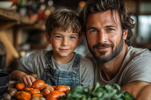 Father and son enjoying quality time, a Photo by Tanuart