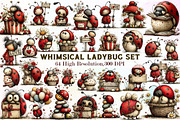 Whimsical Ladybug Clipart, an Illustration by Sublimation Artist (Thumbnail 1 of 7)