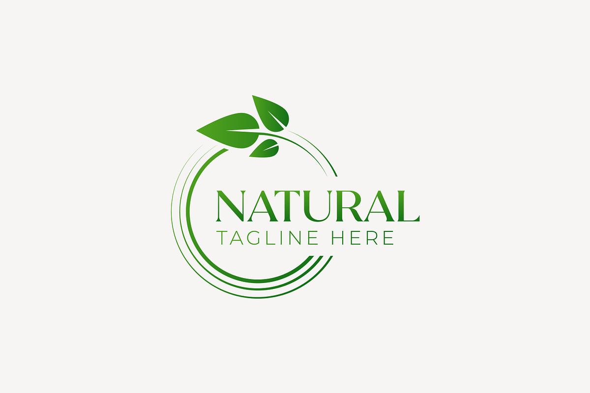 Logo Natural Leaf Icon Label Green, a Branding & Logo Template by Signatoro (Photo 1 of 2)