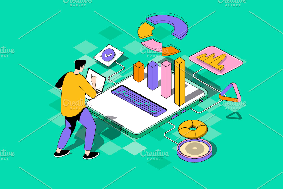 Business Isometric Web Illustrations, a Templates & Theme by alexdndz (Photo 4 of 21)