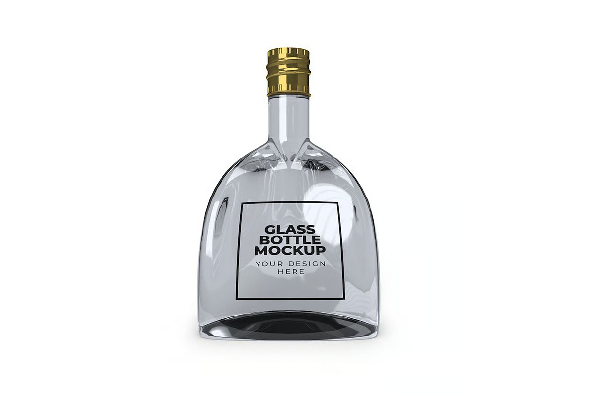 Curved Glass Bottle Mockup Set, a Household Mockup by DesignRushMarket (Photo 8 of 11)