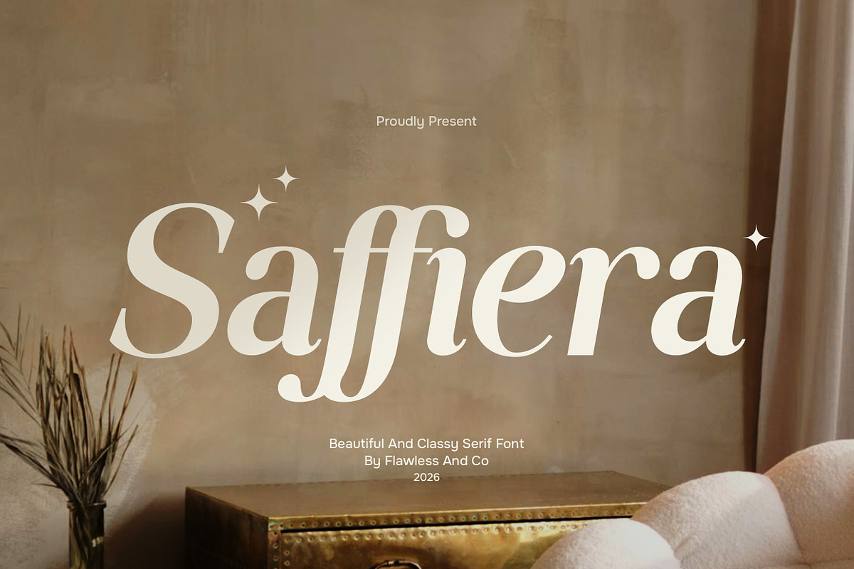 Saffiera - Classy Serif Font, a Serif Font by Flawless And Co (Photo 1 of 10)