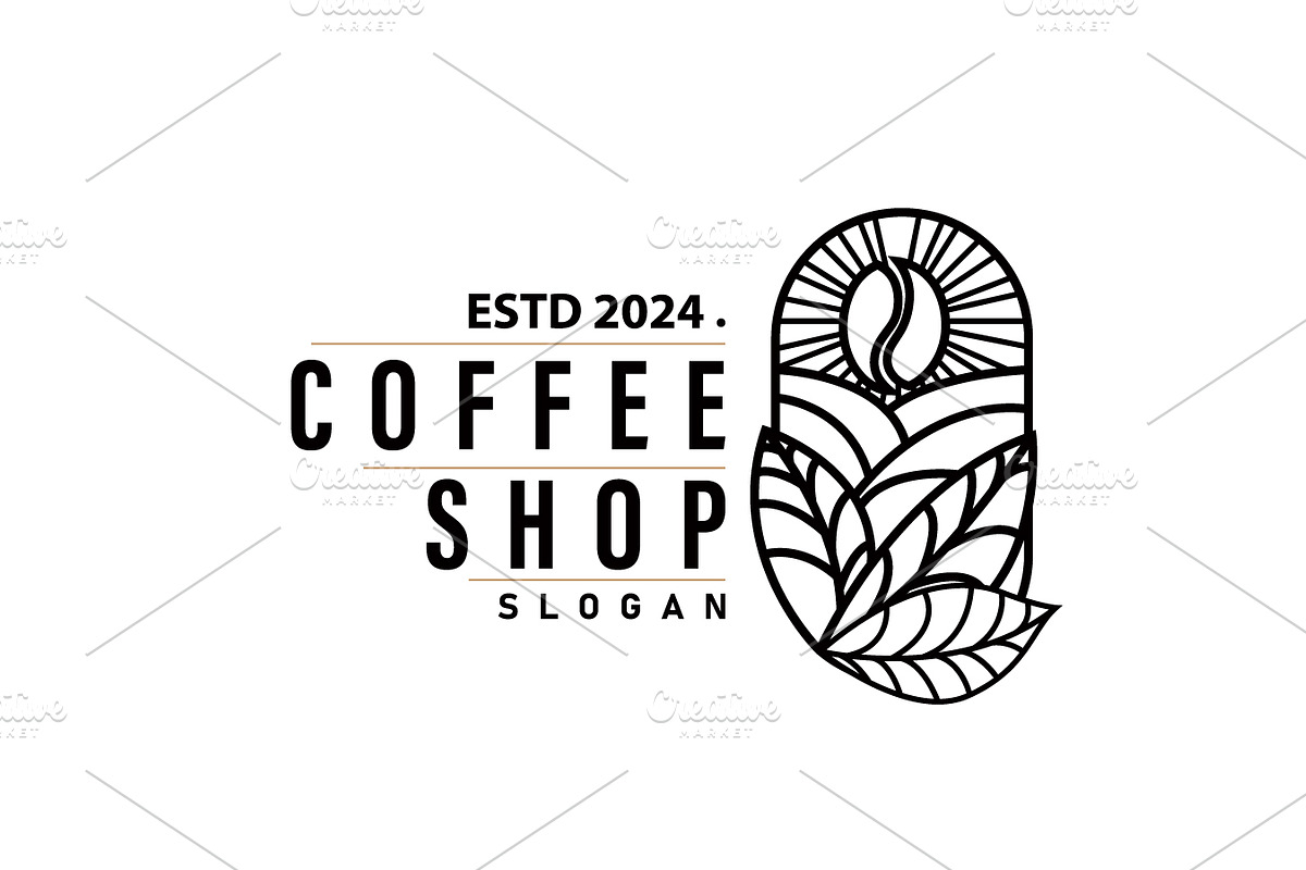 Simple caffeine drink coffee logo, a Branding & Logo Template by Maylianaw28