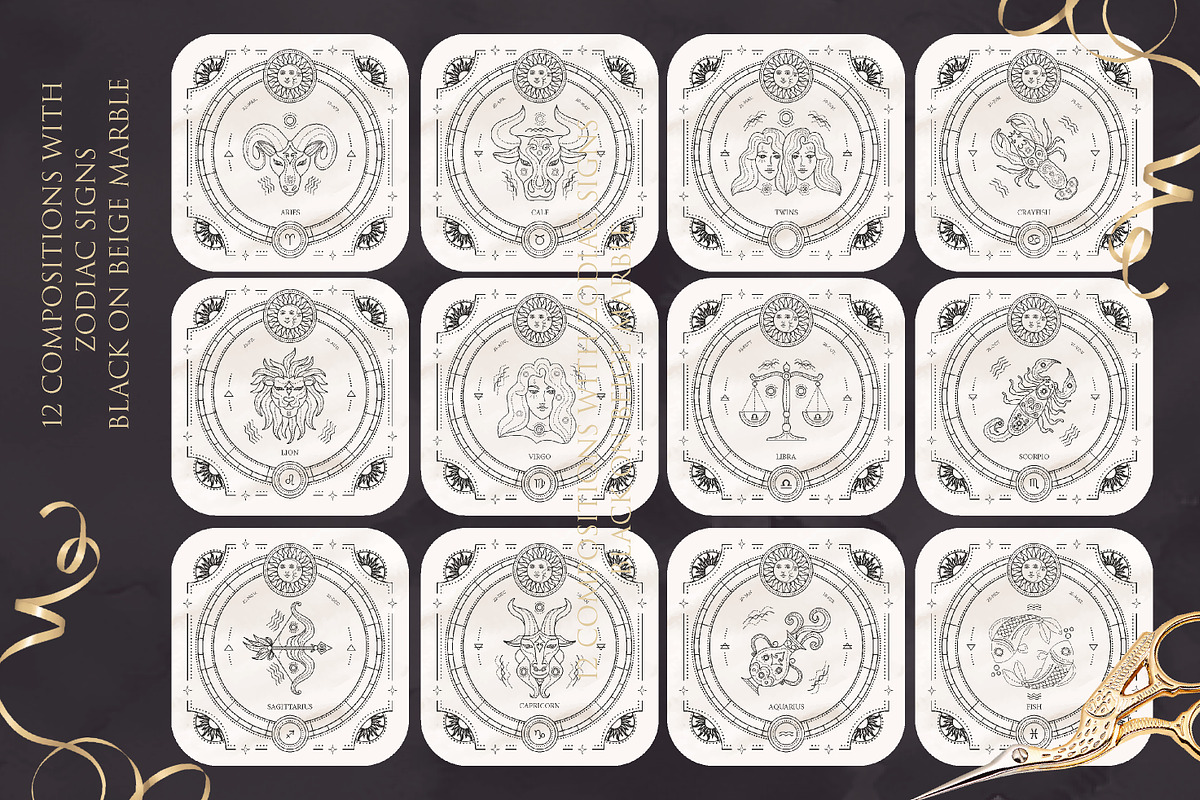 Zodiac Signs | Horoscope Symbols, an Illustration by Siriliadka Dreams (Photo 5 of 12)
