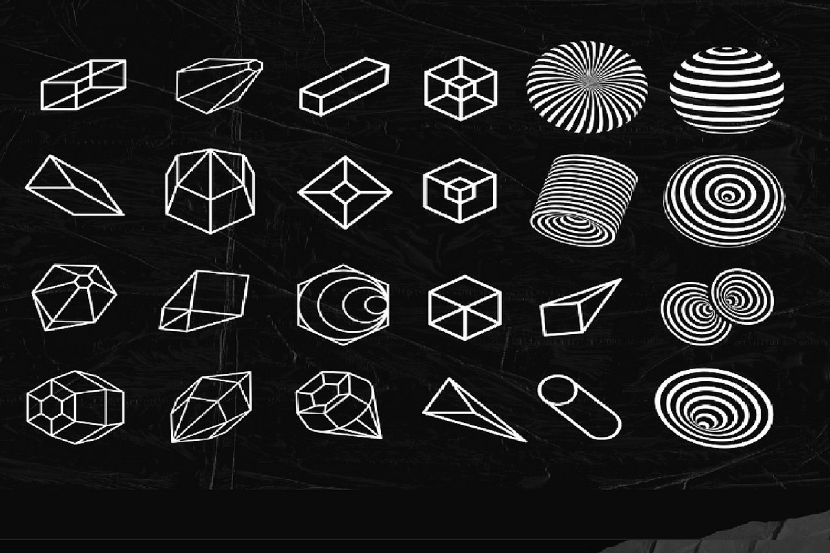 125+ Abstract Geometric Shapes, a Shape Add-On by Chipshpow Graphics (Photo 2 of 11)