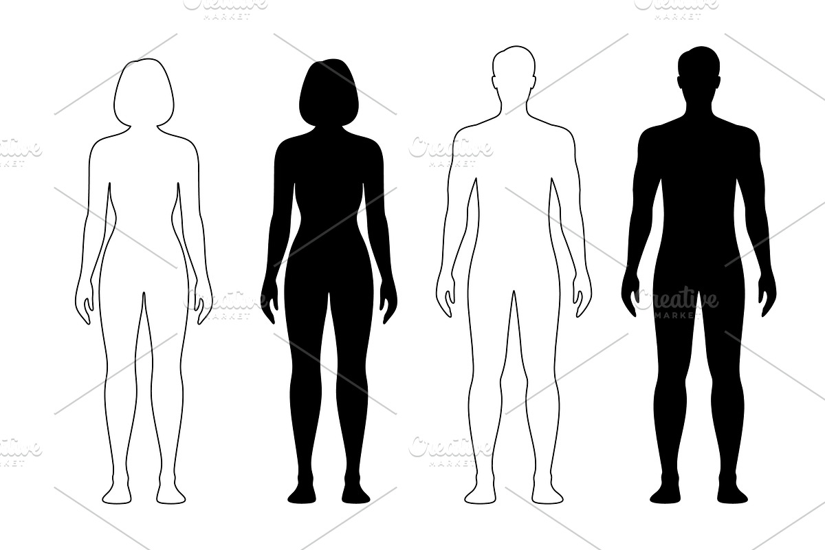 Man and woman human body, a Person Illustration by Buch&Bee