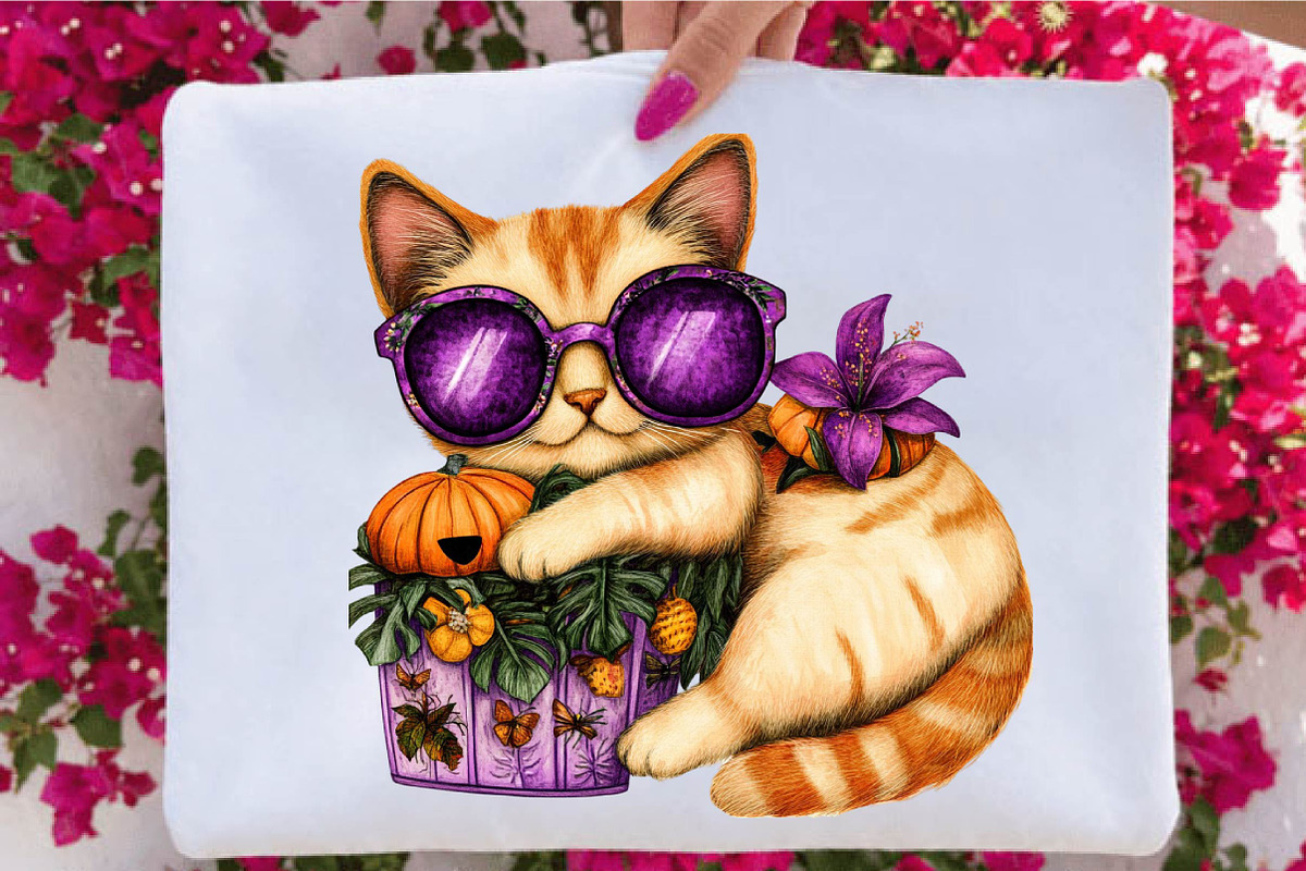 Cute Cat Summer ween Clipart, an Animal Illustration by SVGArt (Photo 2 of 3)