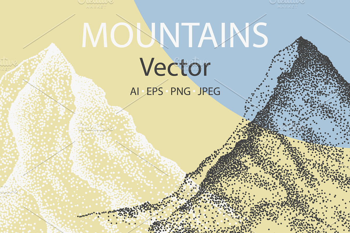 MOUNTAINS Vector Illustration, a Graphic by Nastya Draws (Photo 1 of 2)
