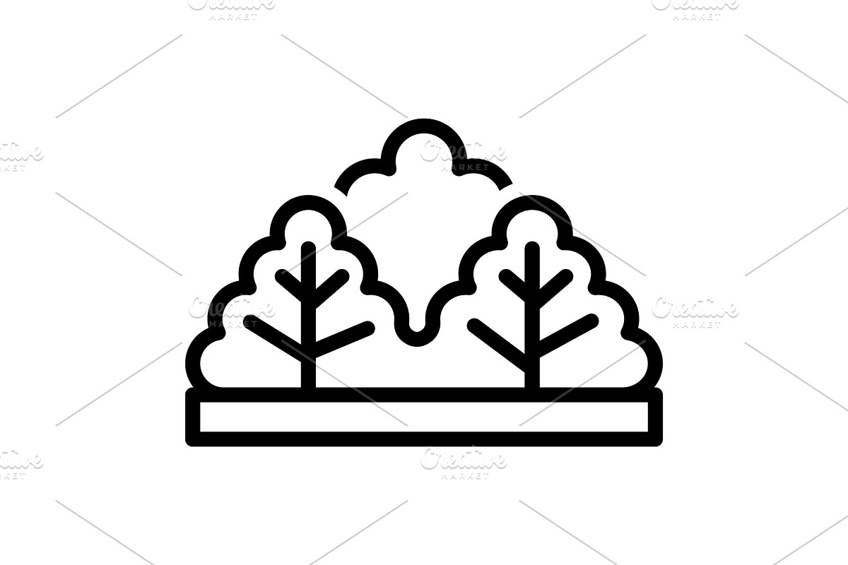 Bush shrub black icon, an Outline Icon by Creative priyanka