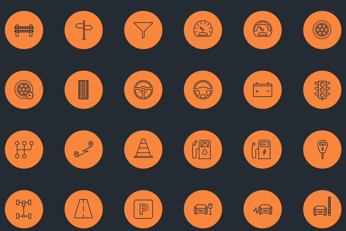 Cars & Transport Line Icons, an Icon by brandcut (Photo 3 of 4)