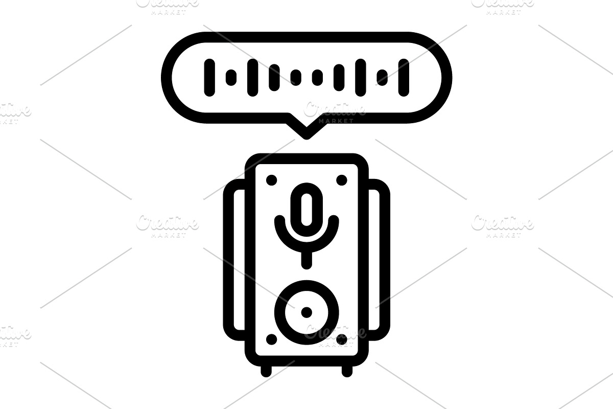 Voices sound black icon, an Outline Icon by Creative priyanka