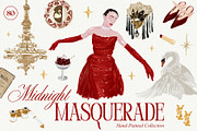 Midnight Masquerade Collection, a Decorative Illustration by divanovskaya_nv (Thumbnail 15 of 15)