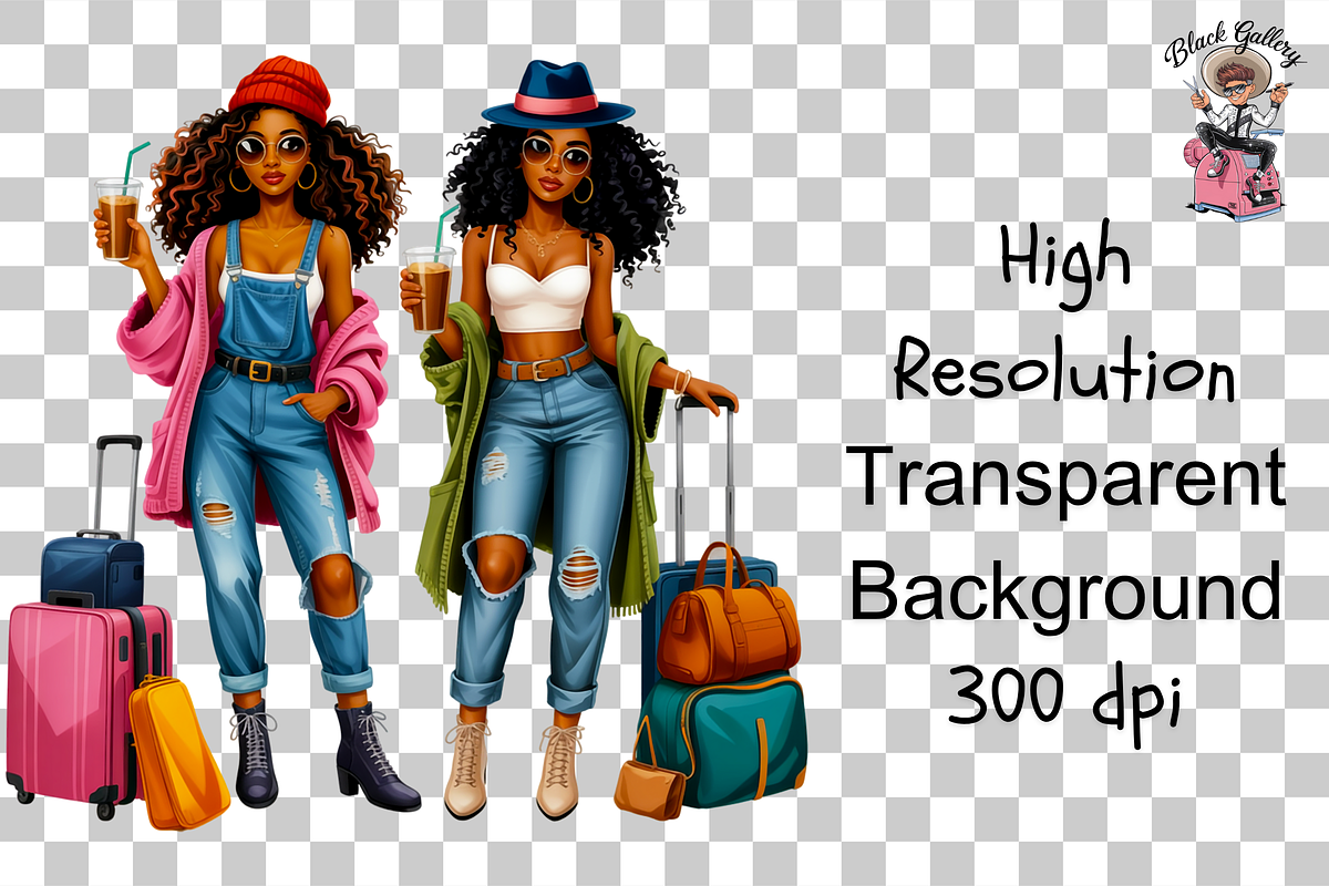10 Travel Girls PNG Clipart, a Graphic by Clipart Bloom (Photo 9 of 12)